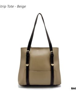 Strip Tote - Beige