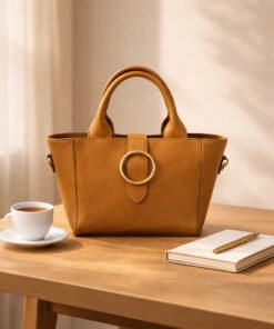 Round Lock Bag - Mustard Brown