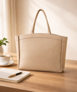 Curved Tote - Beige