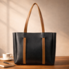 Double Handle Bag - Black