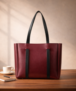 Double Handle Bag - Maroon