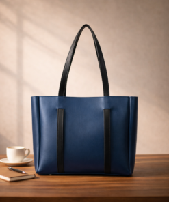 Double Handle Bag - Blue