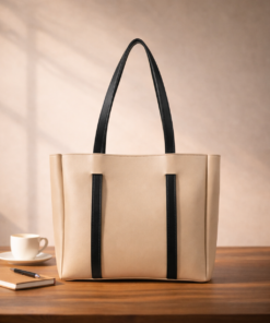 Double Handle Bag - Beige
