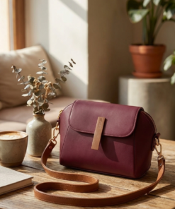 Mini Flap Bag - Maroon